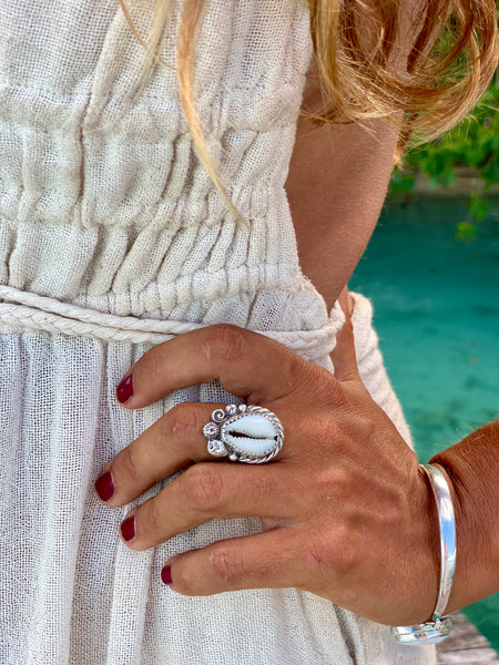 Ocean Love Cowrie Ring