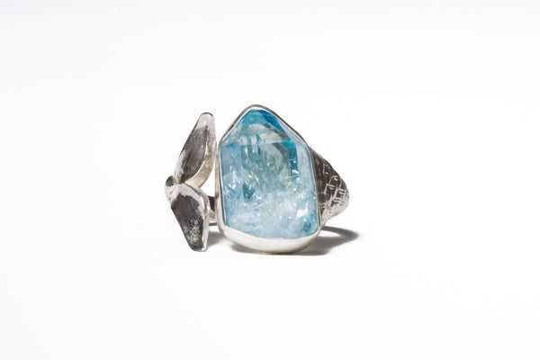 Leah Aqua Aura Mermaid Ring