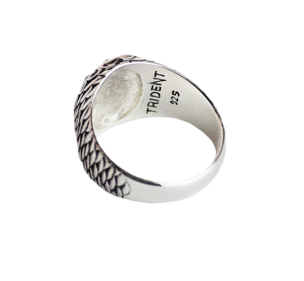 Trident Ring Unisex Sterling Silver
