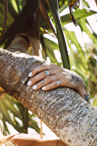 Star Seed Luna Larimar Ring