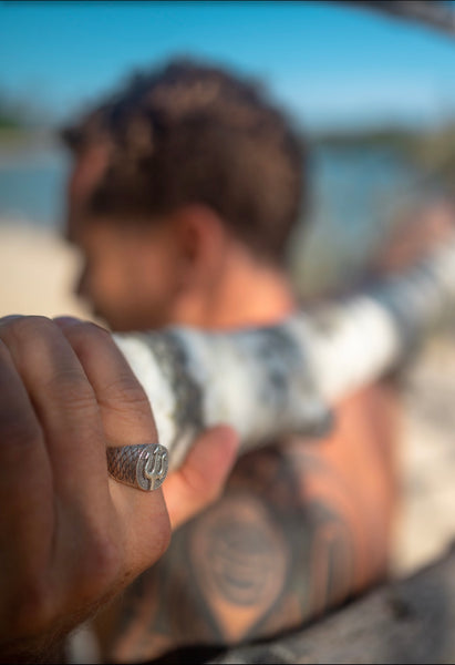 Trident Ring Unisex Sterling Silver