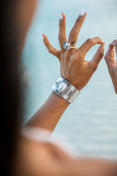 Aztec Cowrie Goddess Cuff