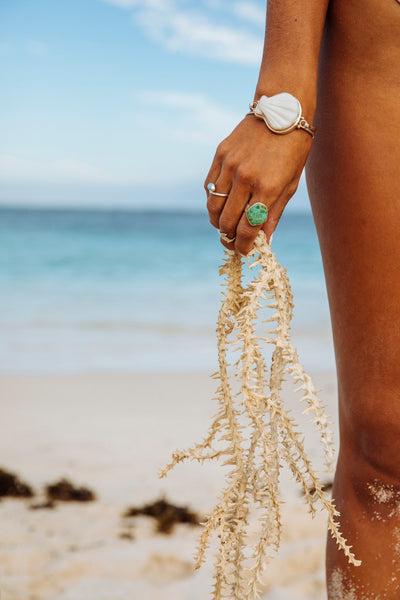 Green Goddess Green Moonstone Ring