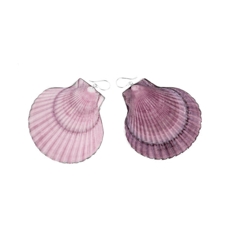 Amethyst Tide Seashell Earrings