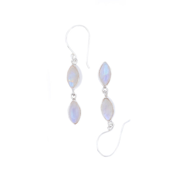 Dorothea Rainbow Moonstone Earrings
