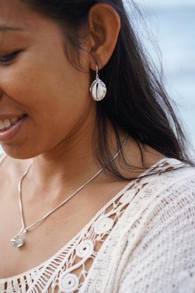 Lakshmi Cowrie Earrings