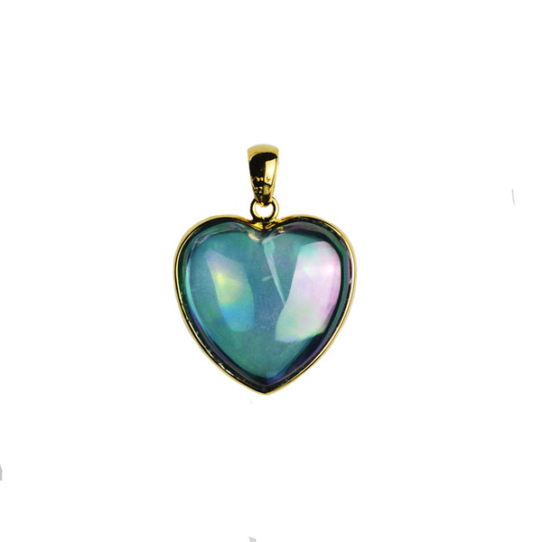 Heart of the Sea Aqua Aura Pendant 18 Karat Gold