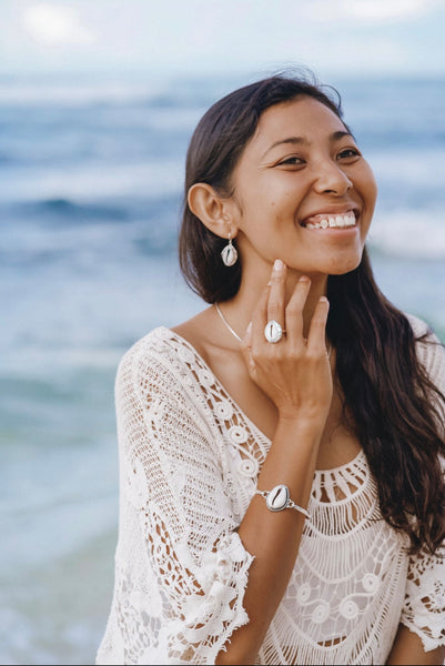 Lakshmi Cowrie Earrings