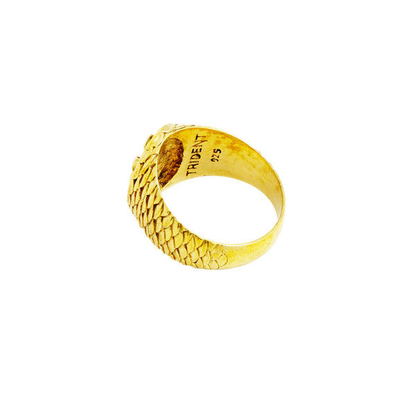 Brass Trident Ring Unisex