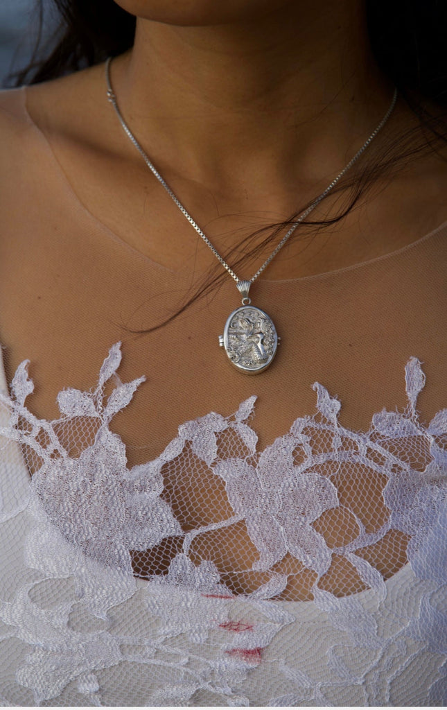 Chain Without Locket Ocean Goddess Locket Silver (Without Chain) – Mermaid Collective